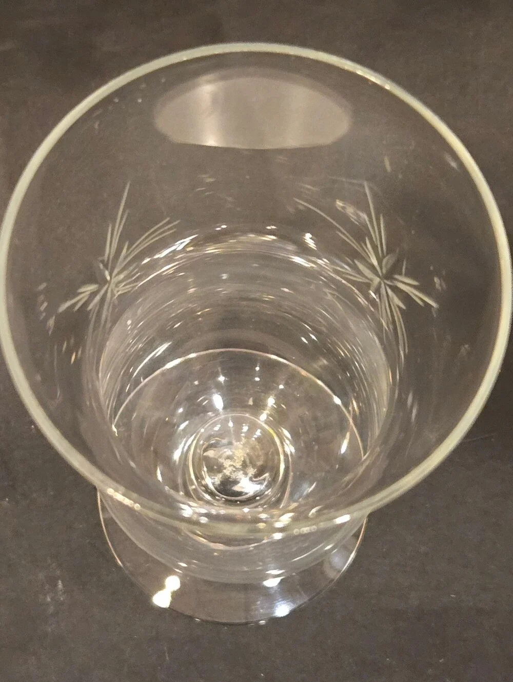 Vintage Susquehanna Hand Cut Etched Champagne Glass